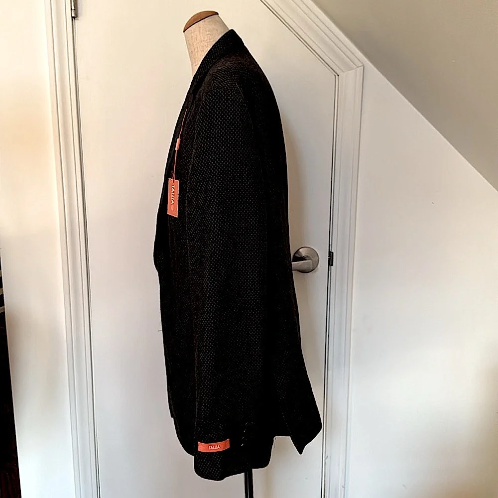 NWT!!! Men's Tallia Charcoal Wool Blazer!! 44L - Picture 3 of 10